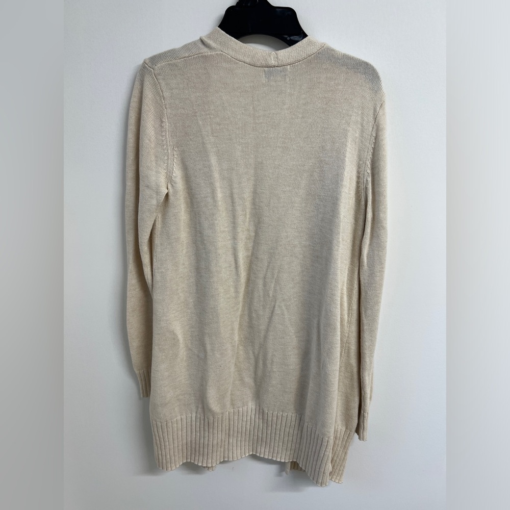 Old Navy Cream Long Cardigan Sweater - Picture 2 of 3